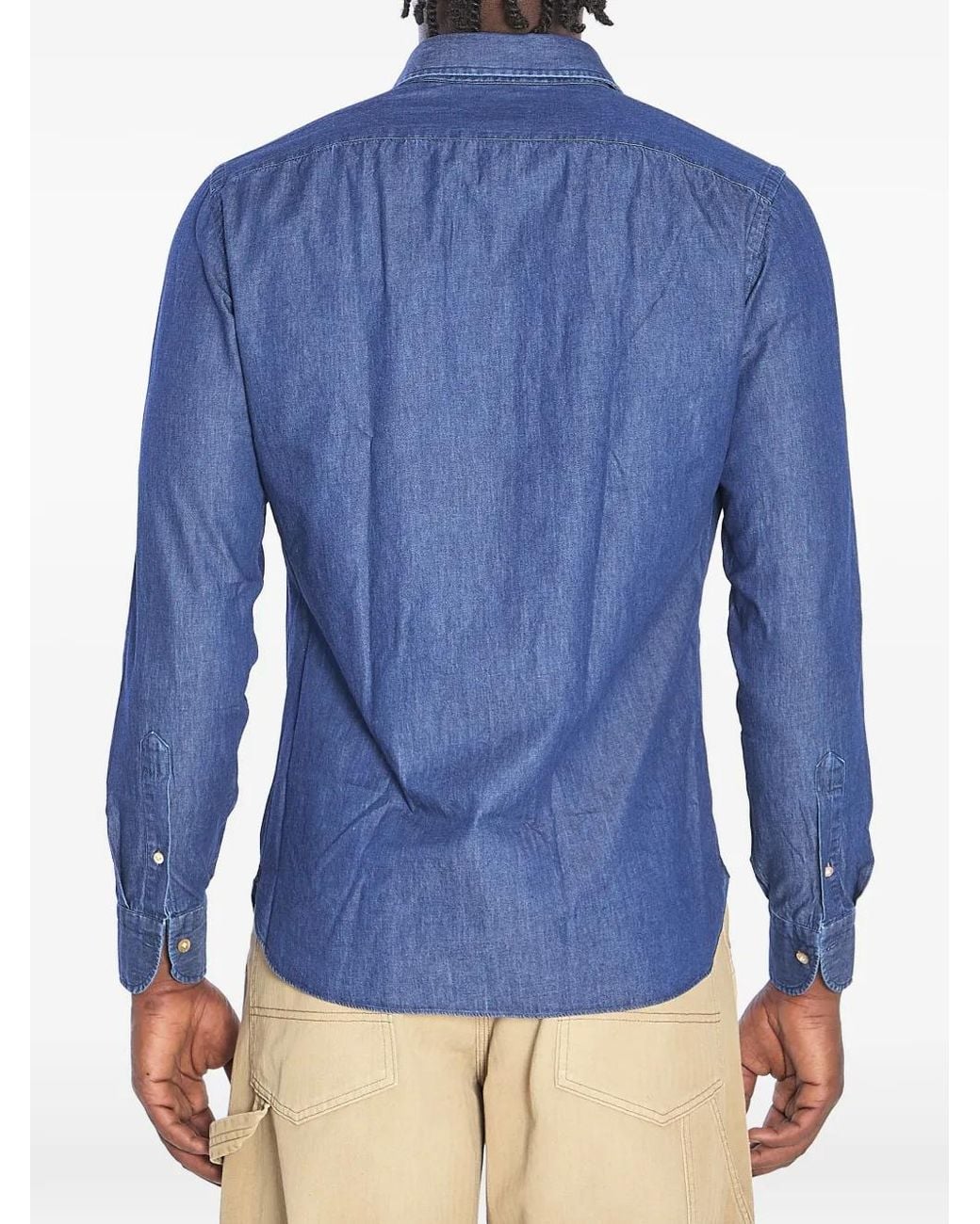 Borriello Blue Marechiaro Denim Shirt for men