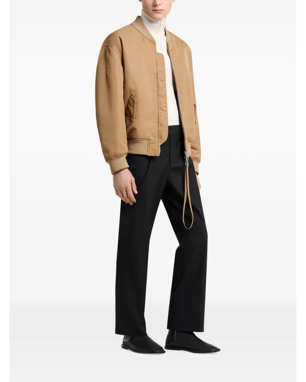 Courreges Natural Nylon Bomber Jacket