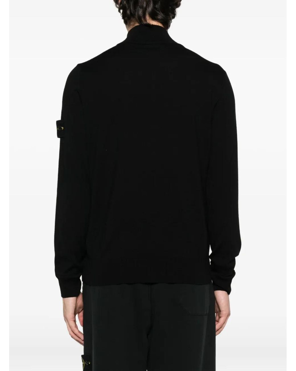 Stone Island Trui Met Halve Rits in het Black voor heren