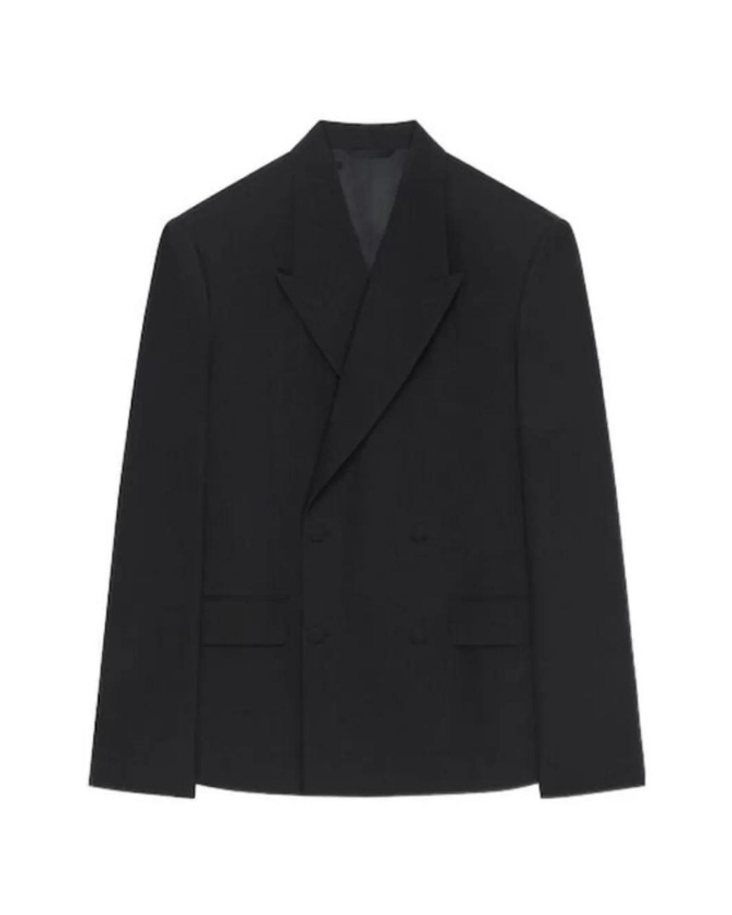 Givenchy Black Peak-Lapel Double-Breasted Blazer for men
