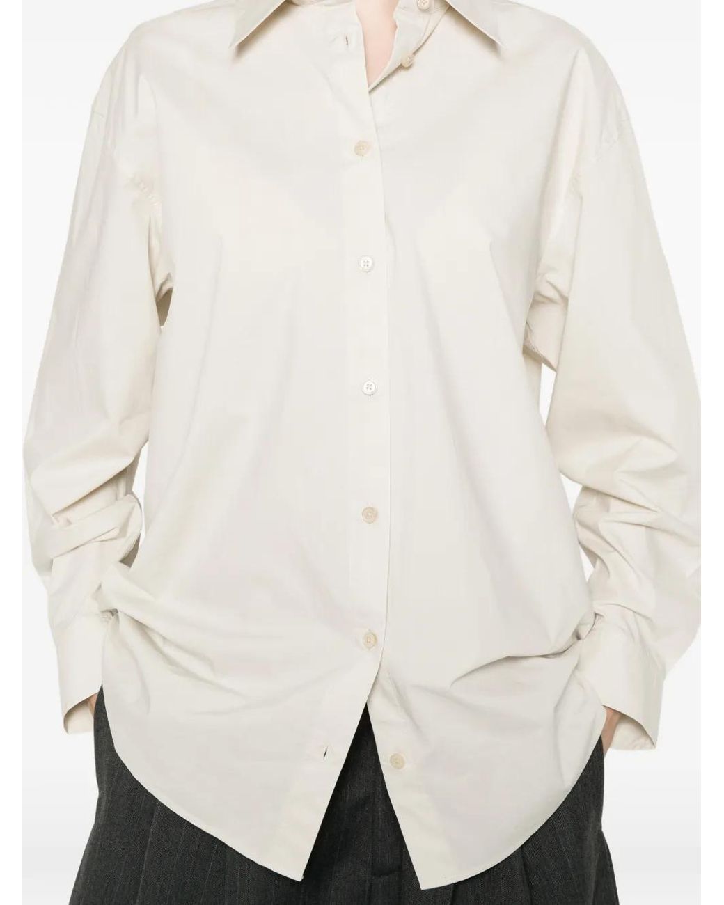 Totême  White Classic Tumbled Shirt