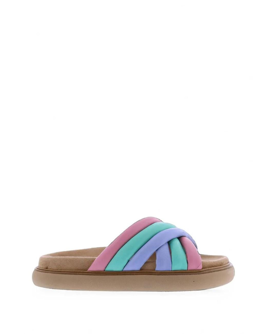 Inuovo Blue Padded Crossover Sandals