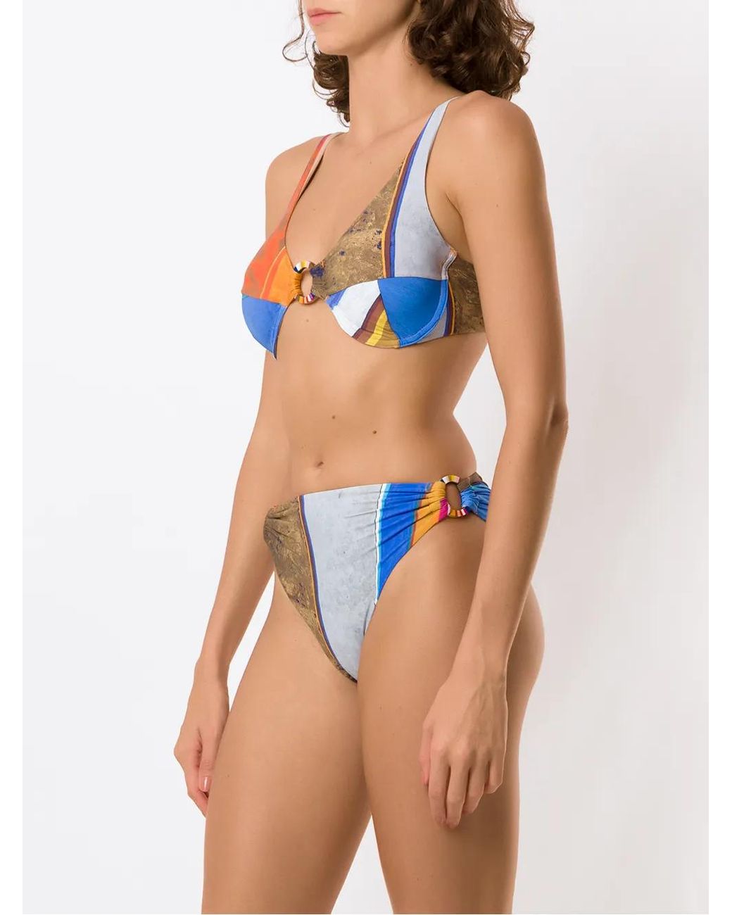 Amir Slama Gestreepte Bikini in het Blue