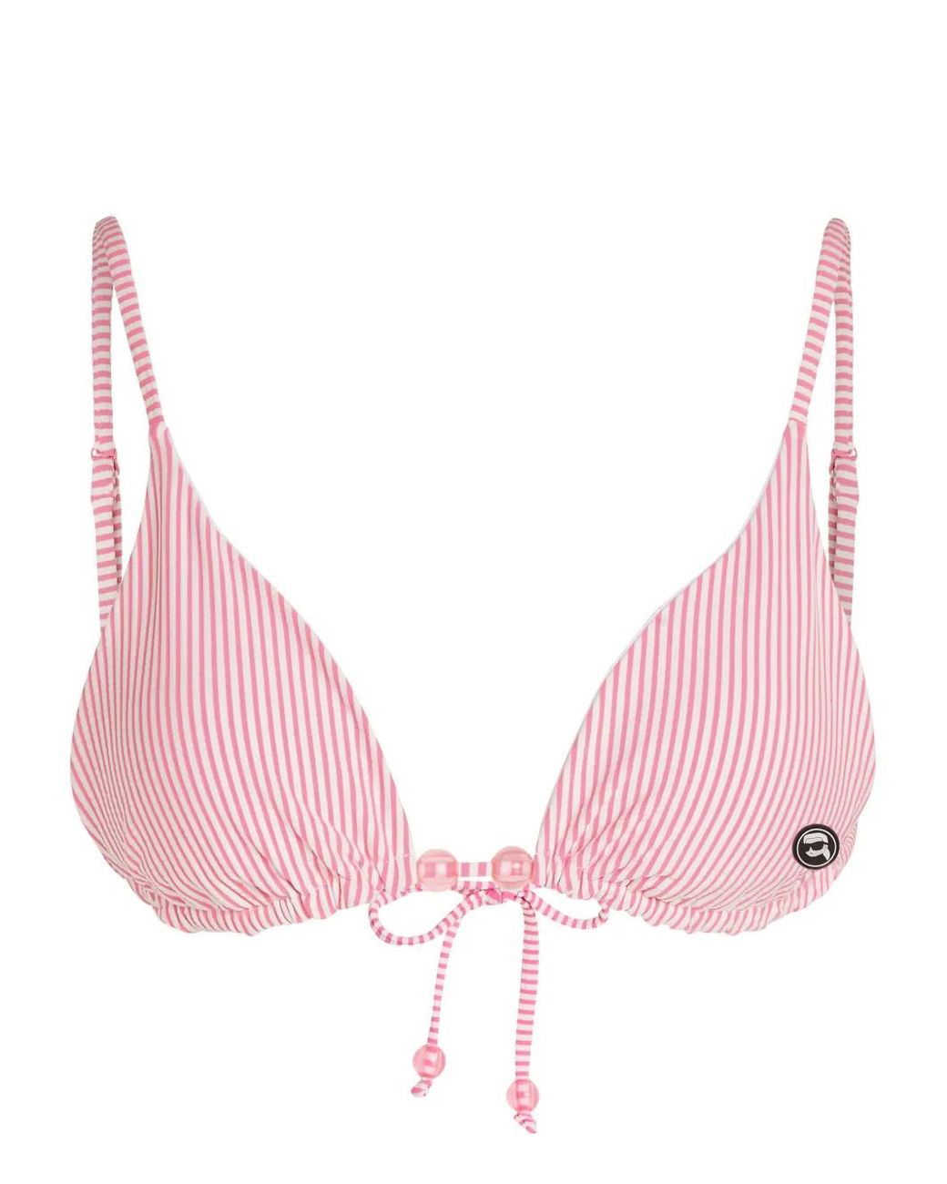 Karl Lagerfeld Pink Ikon Bikini Top
