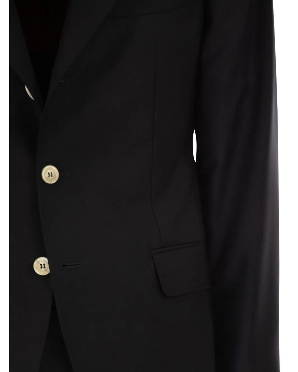 Brunello Cucinelli Black Button-Up Suit for men