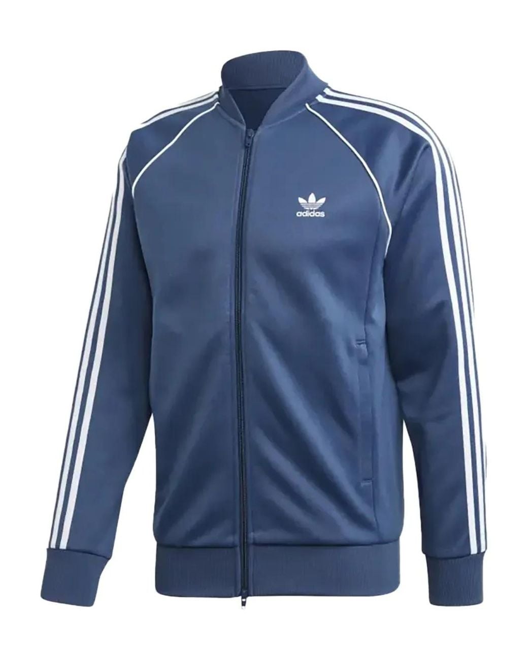 Adidas Blue Superstar 3-Stripe Track Jacket for men