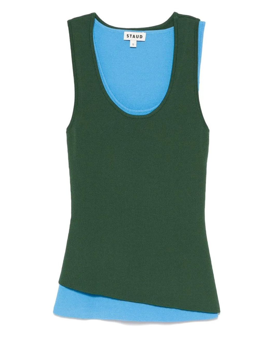 Staud Green Hermosa Tank Top