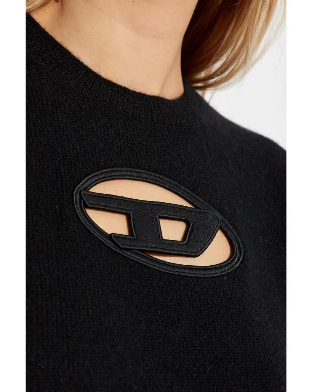 Round-Neck Knitwear DIESEL en coloris Black