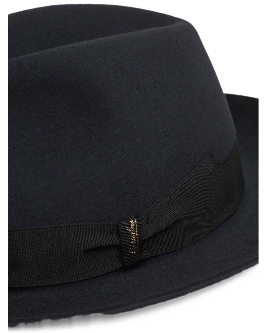 Borsalino Black Federico Alessandria Ribbon-Trim Hat for men