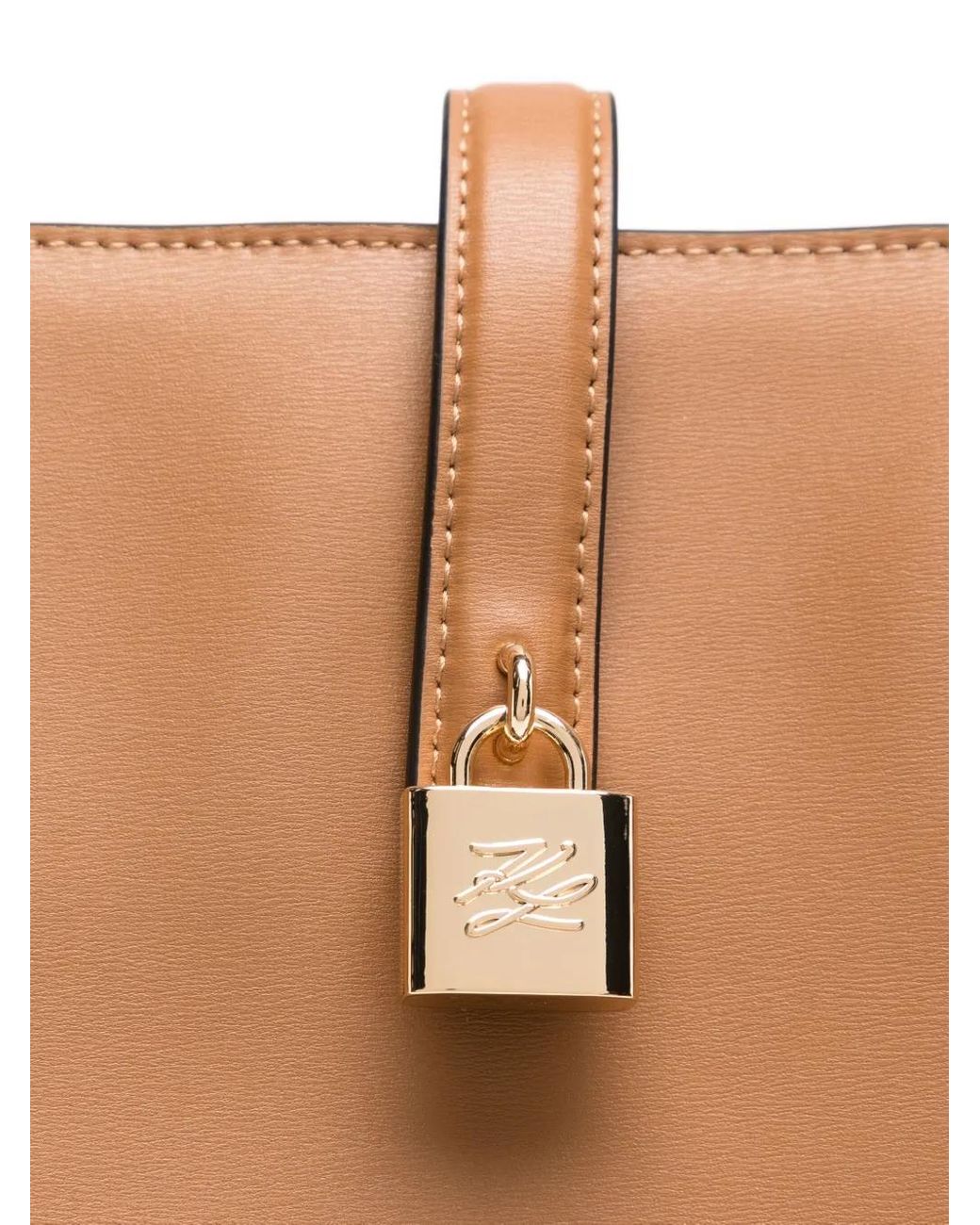 Karl Lagerfeld Brown Medium Autograph Tote Bag