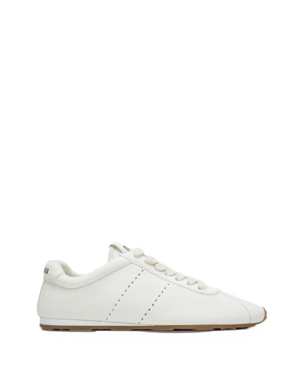 Miu Miu White Plume Technical-Fabric And Suede Sneakers