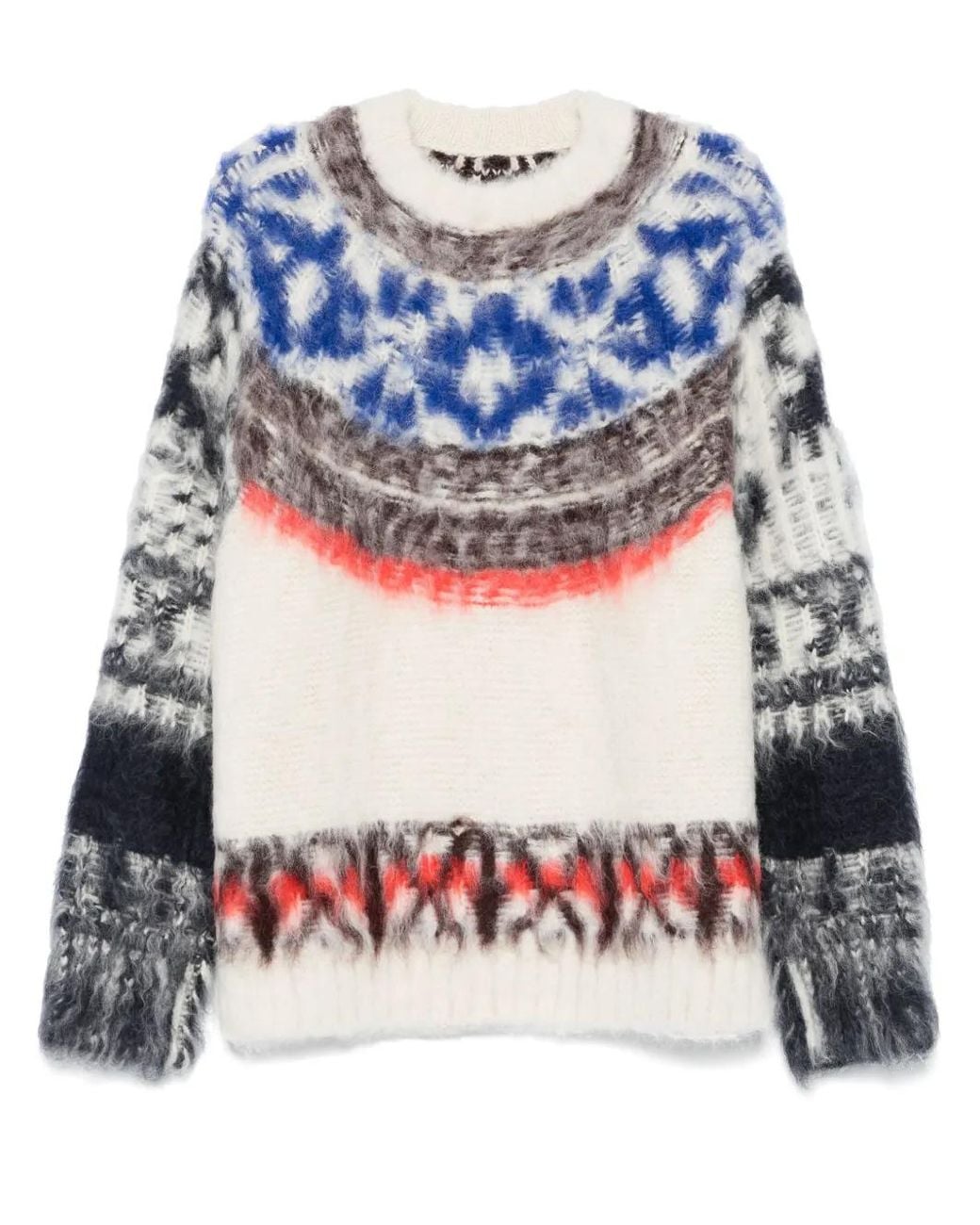 Sacai Trui Met Geborsteld Effect in het Gray voor heren