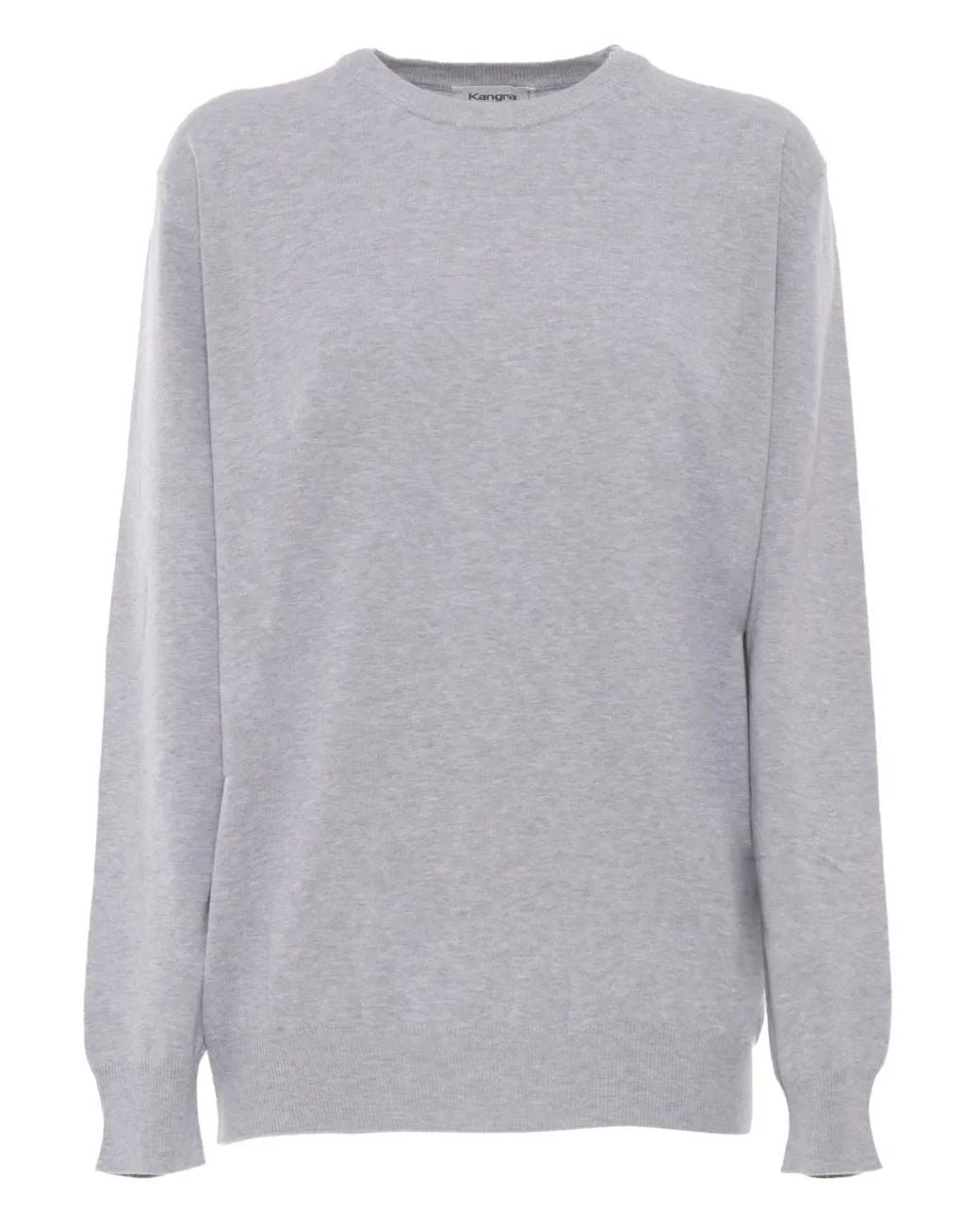 Kangra Gray Elbow-Patch Cotton Sweater for men