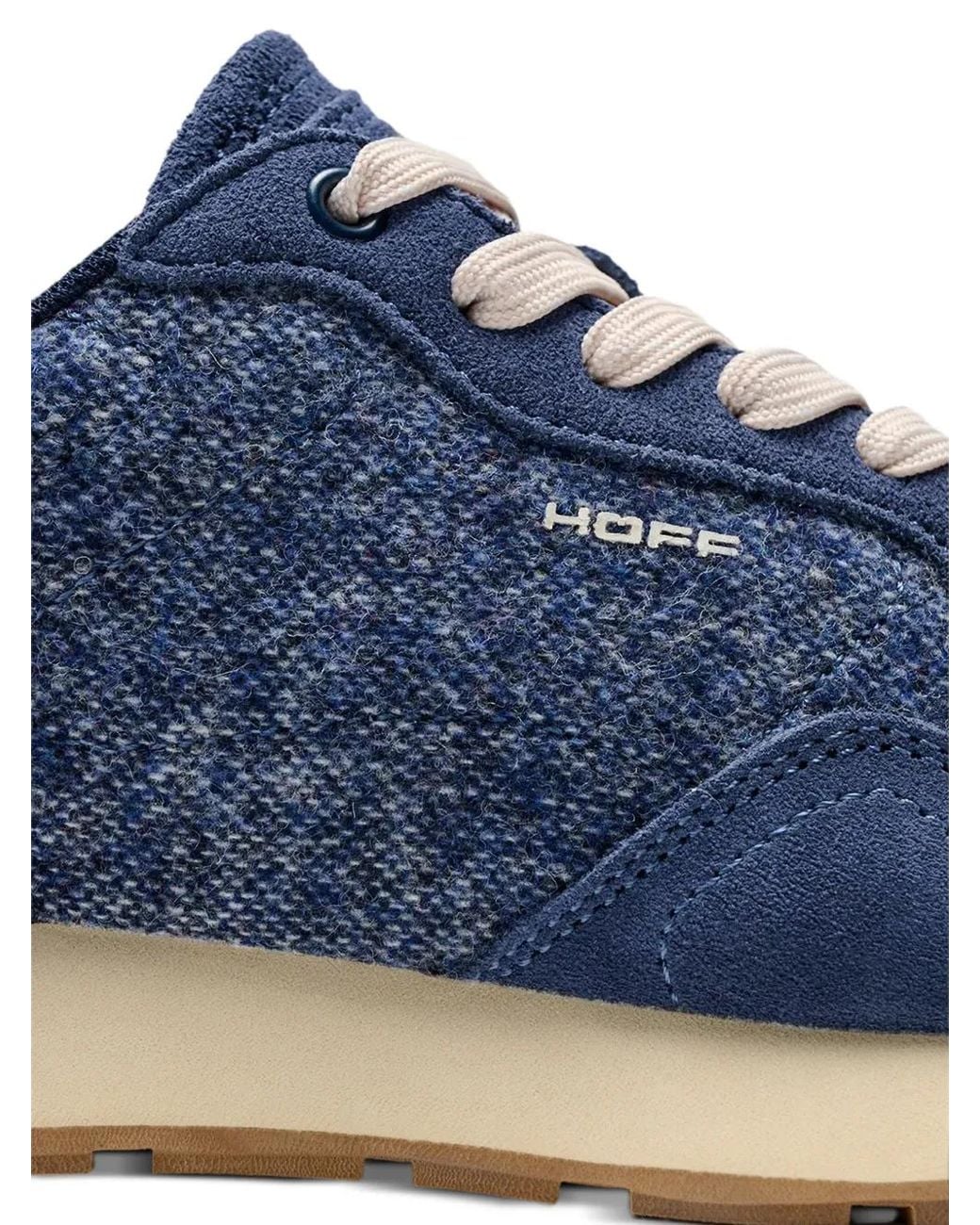 HOFF Blue City Suede-Panelled Textured Sneakers