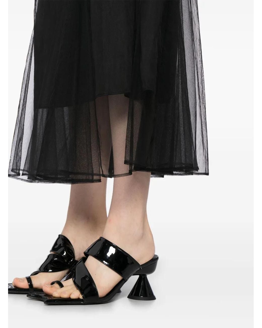 JNBY Black Tulle Maxi Skirt