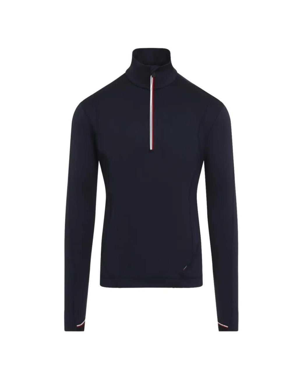Moncler Blue Half-Zip Sweatshirt for men