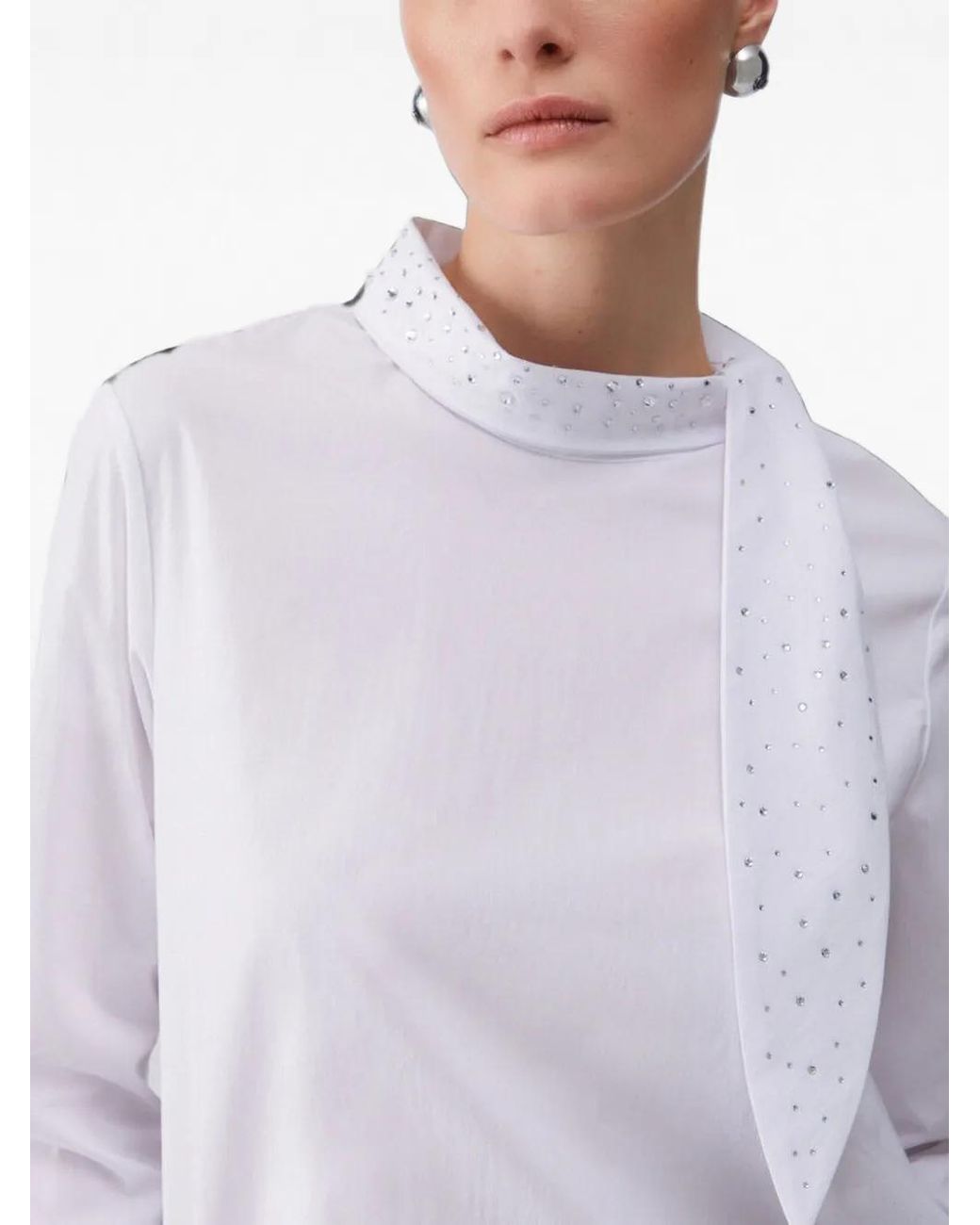 Liu Jo White Blouse With Maxi Bow