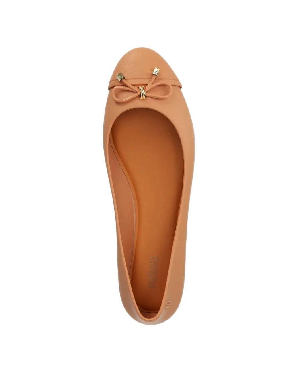 Melissa Orange Doll Bow-Detail Ballet Flats