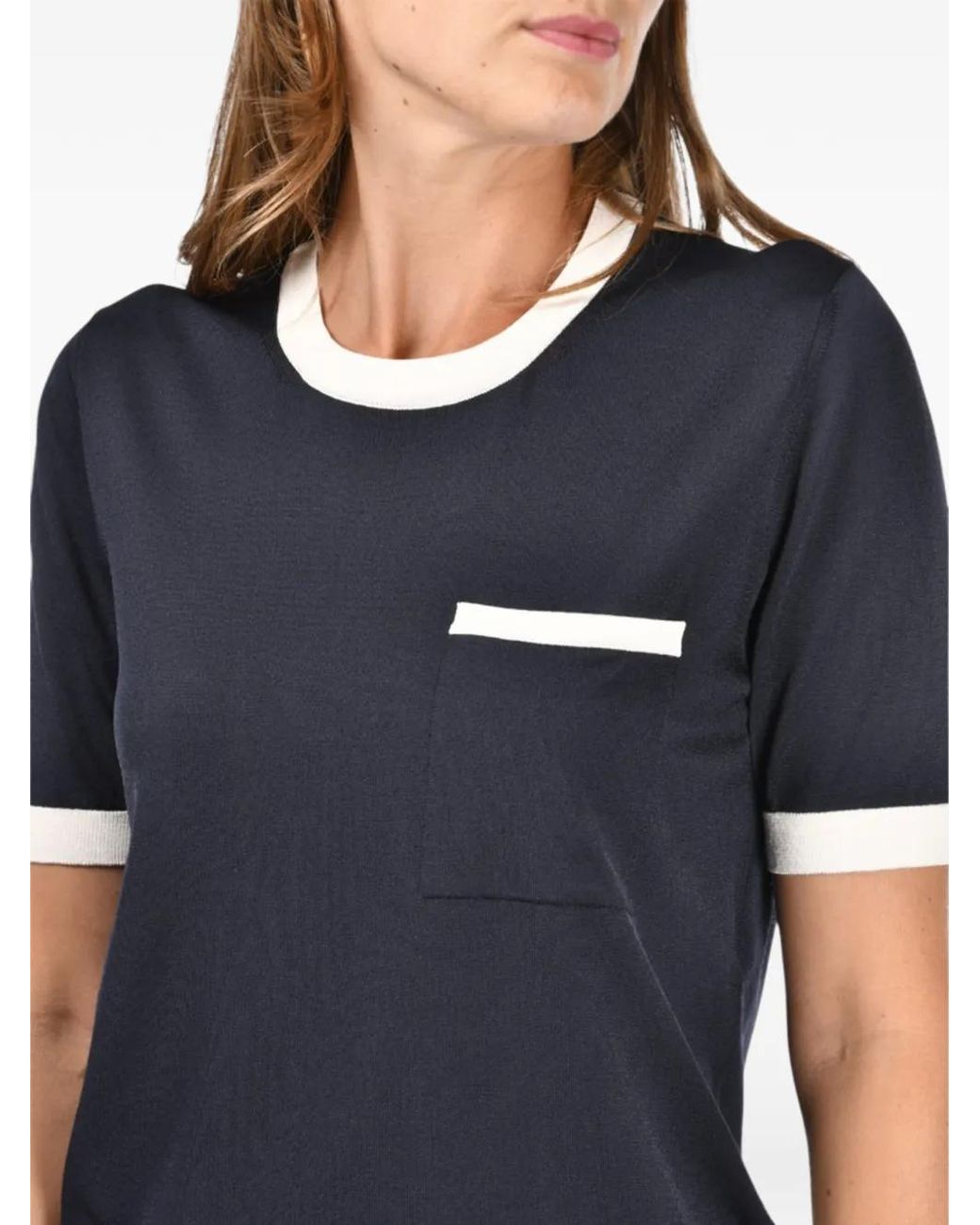 Gran Sasso Blue Chest-Pocket T-Shirt