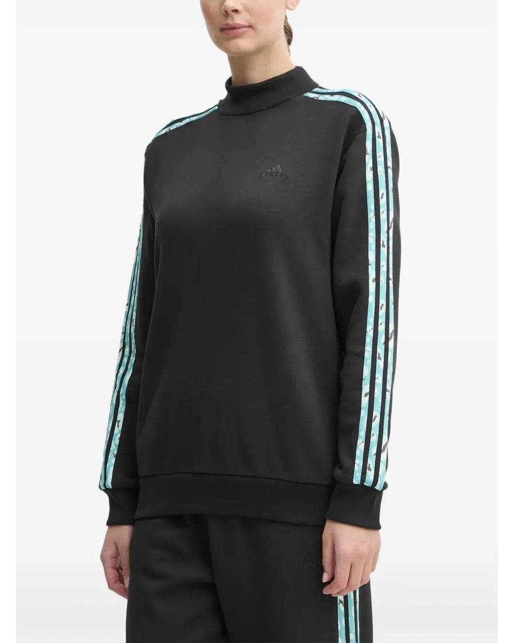Adidas Black Essentials 3-Stripes Sweatshirt