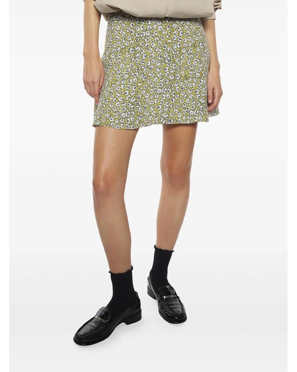 Maison Kitsuné Godet Mini-Rok in het Natural