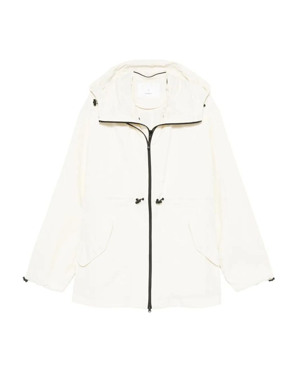 Wardrobe NYC White X Rhw Hooded Drawstring Coat