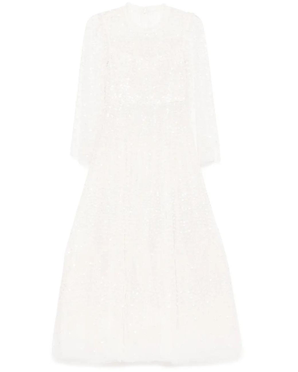 Needle & Thread White Scatter Abendkleid