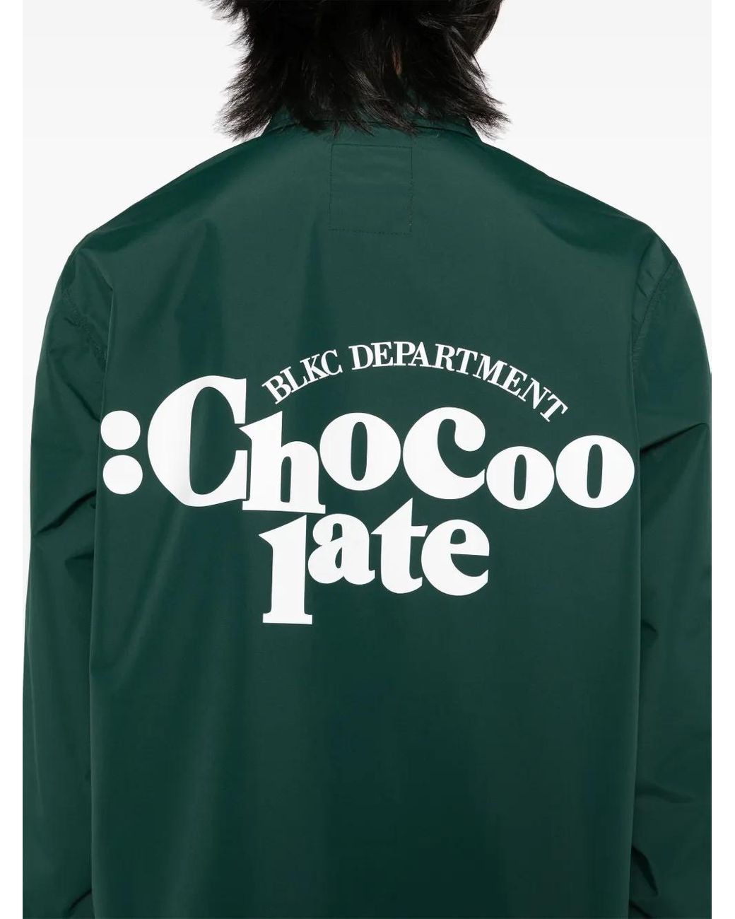 Chocoolate Green Logo Jacket for men