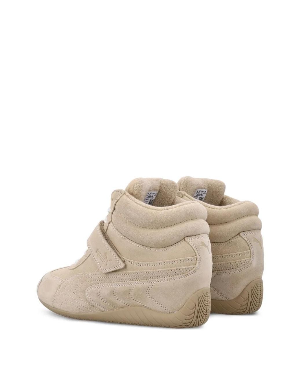PUMA White Speedcat Wedge Leather Sneakers