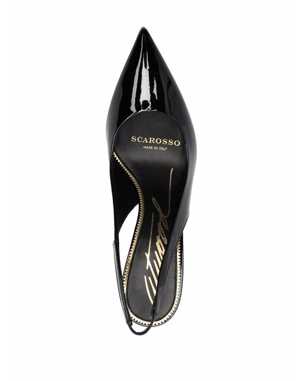 Scarosso Black X Brian Atwood Sutton Slingback Pumps