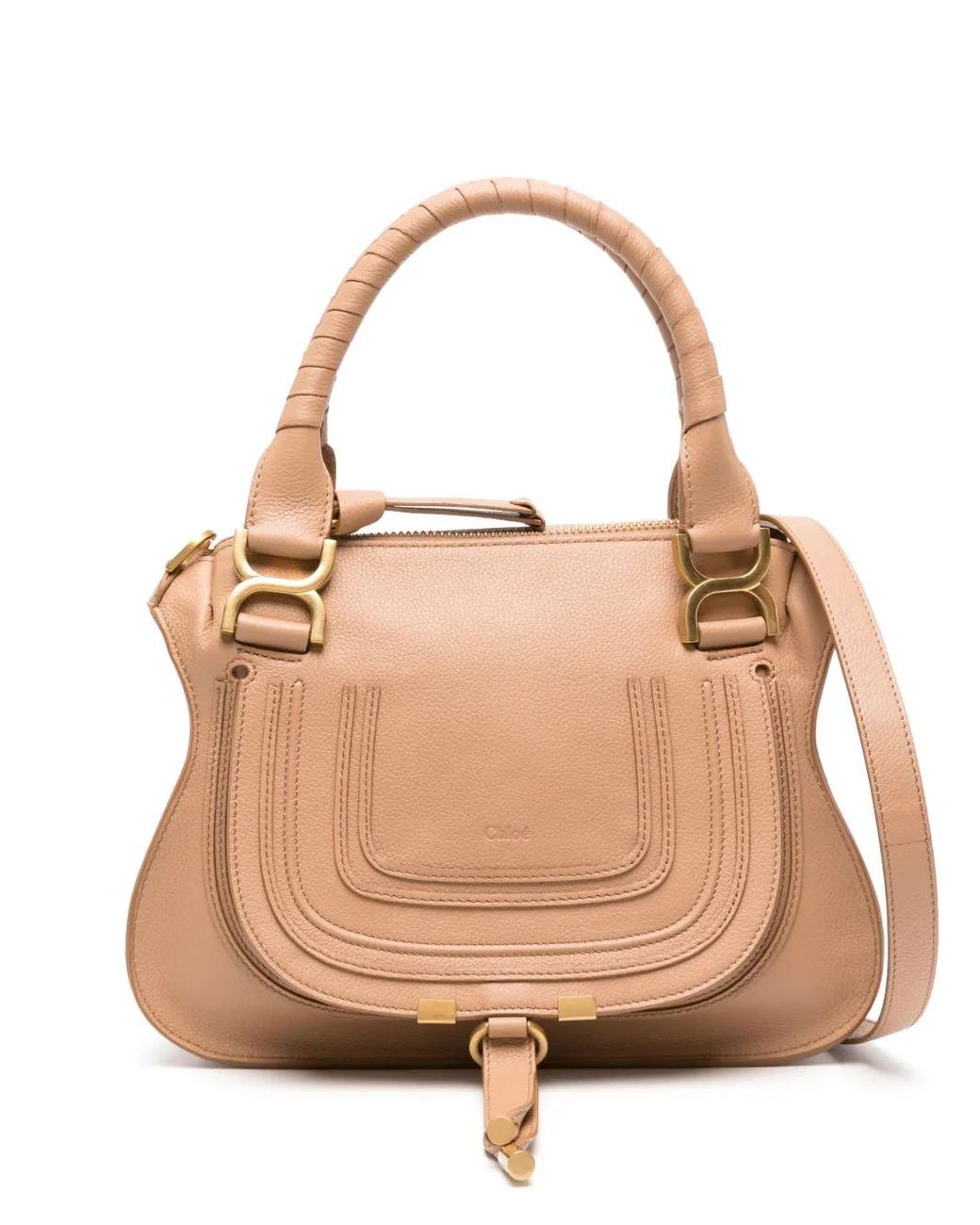Chloé Pink Small Marcie Leather Tote Bag
