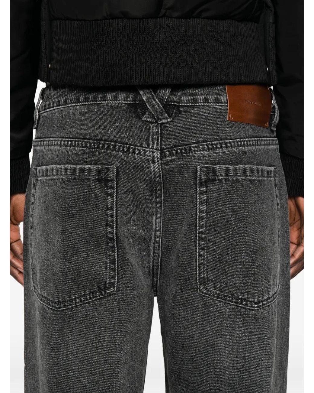 Entire studios Gray Seth Faded-Effect Jeans for men