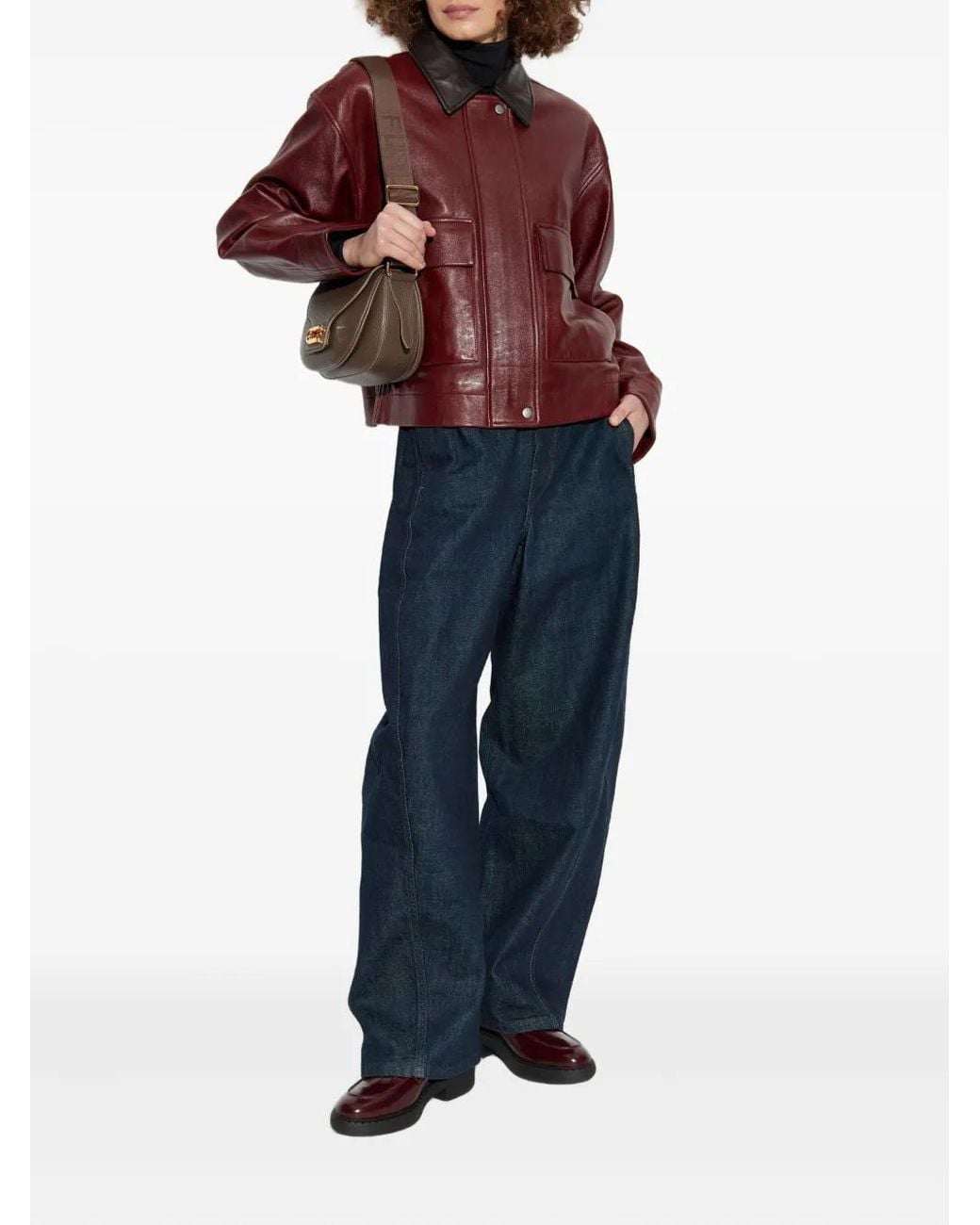 Rag & Bone Red Flap-Pocket Leather Jacket