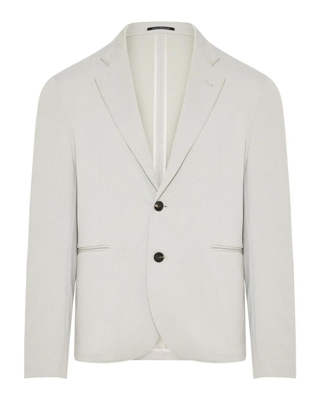 Emporio Armani White Single-Breasted Blazer for men