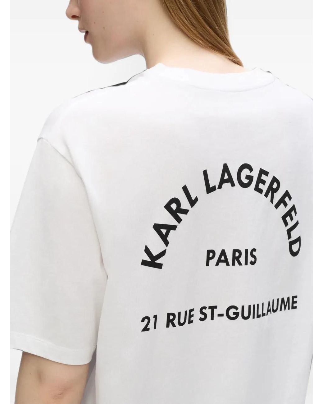 Karl Lagerfeld White Rue St-Guillaume Oversized T-Shirt
