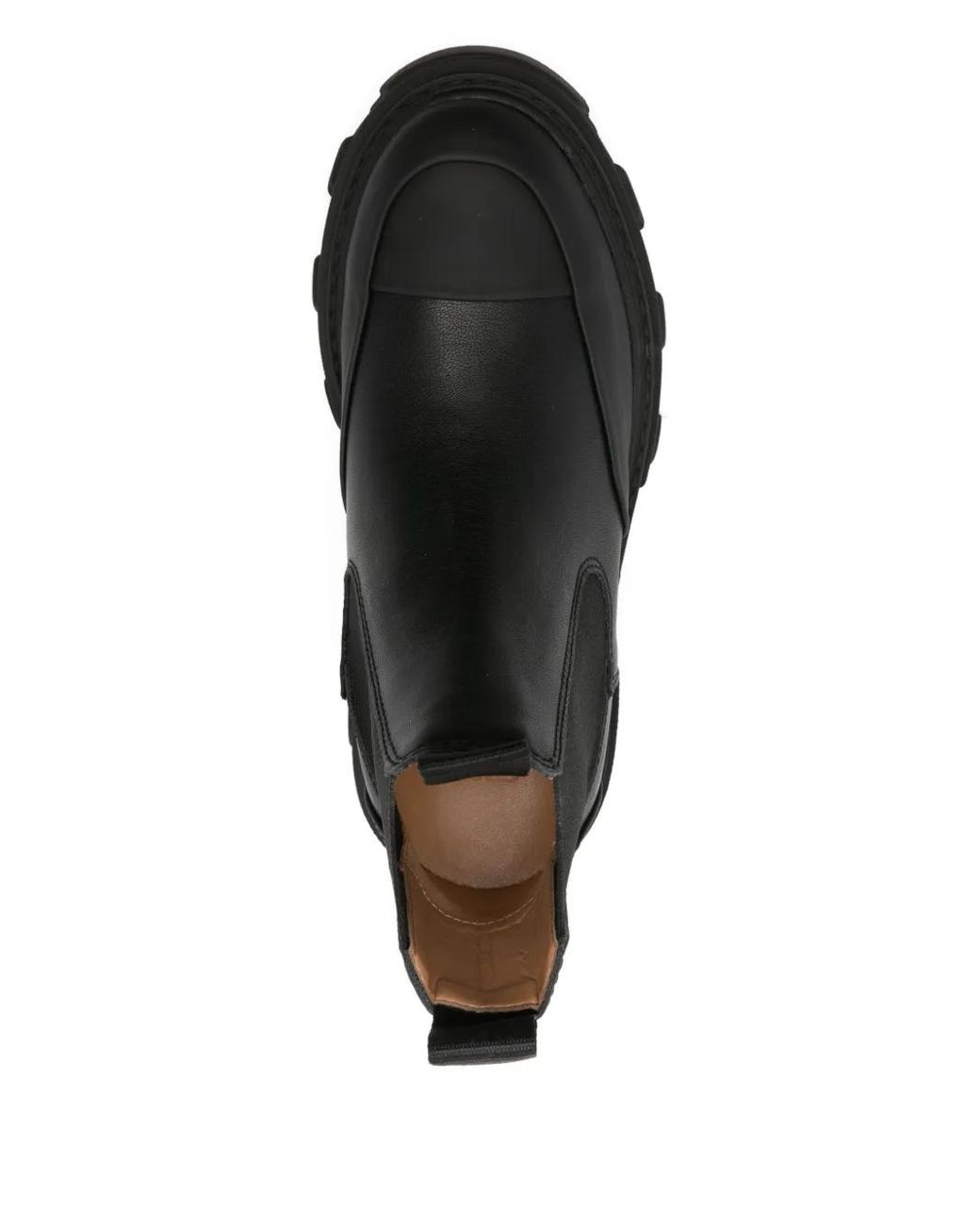 Ganni Black Chuncky-Sole Chelsea Boots