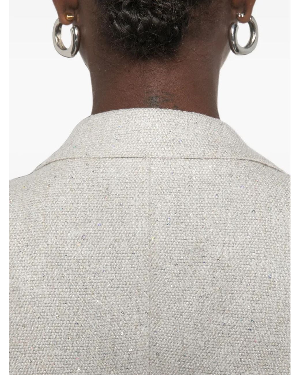 Tagliatore White One-Button Blazer