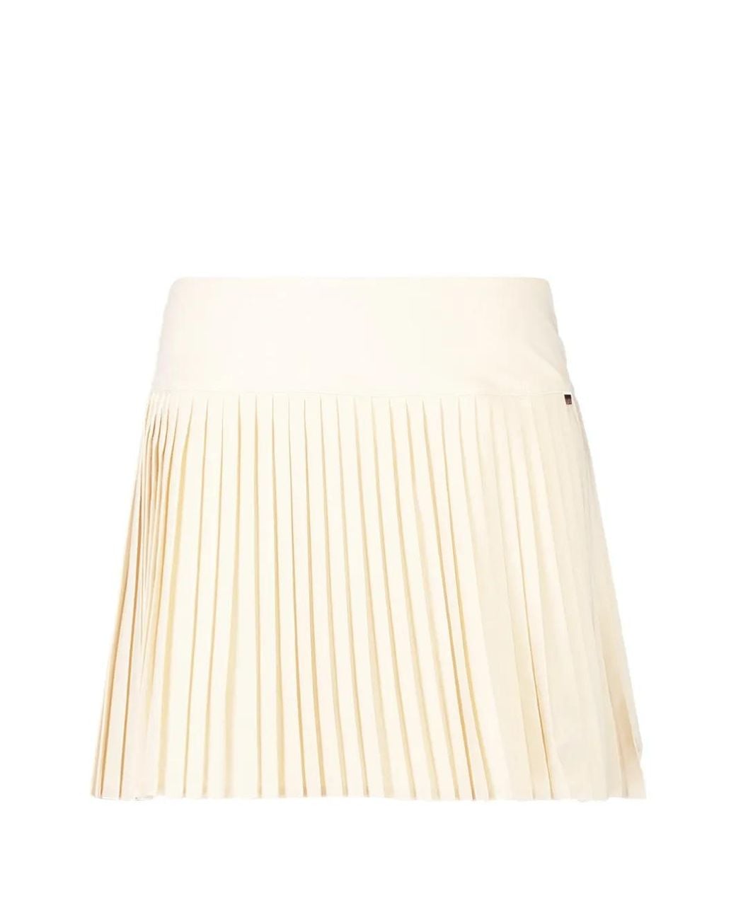 Goldbergh Natural Plissé Mini Skirt