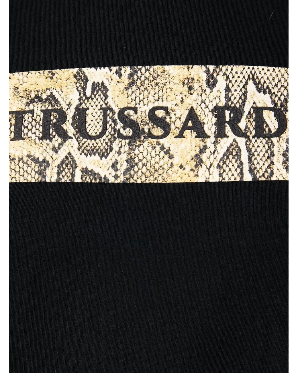 Trussardi Black Logo-Print T-Shirt