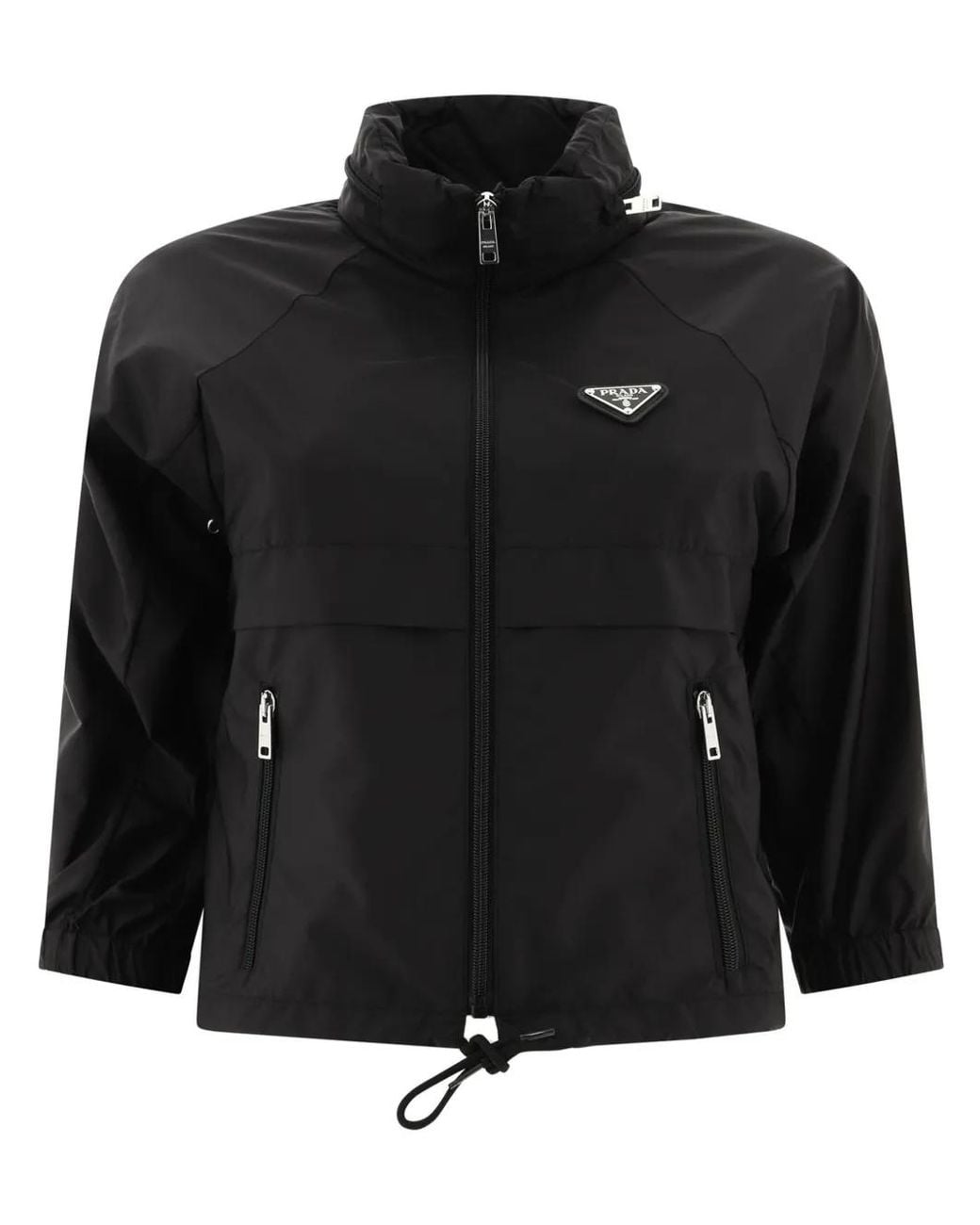 Prada Black Cropped Rain Jacket