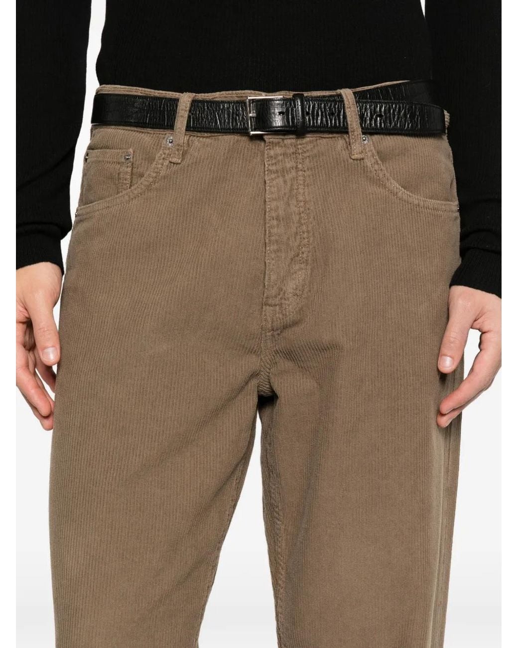 sunflower Brown Corduroy Trousers for men