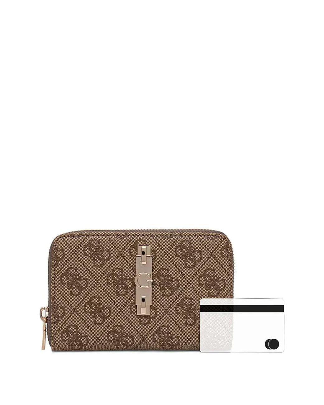 Guess Brown Yvonne Logo Wallet