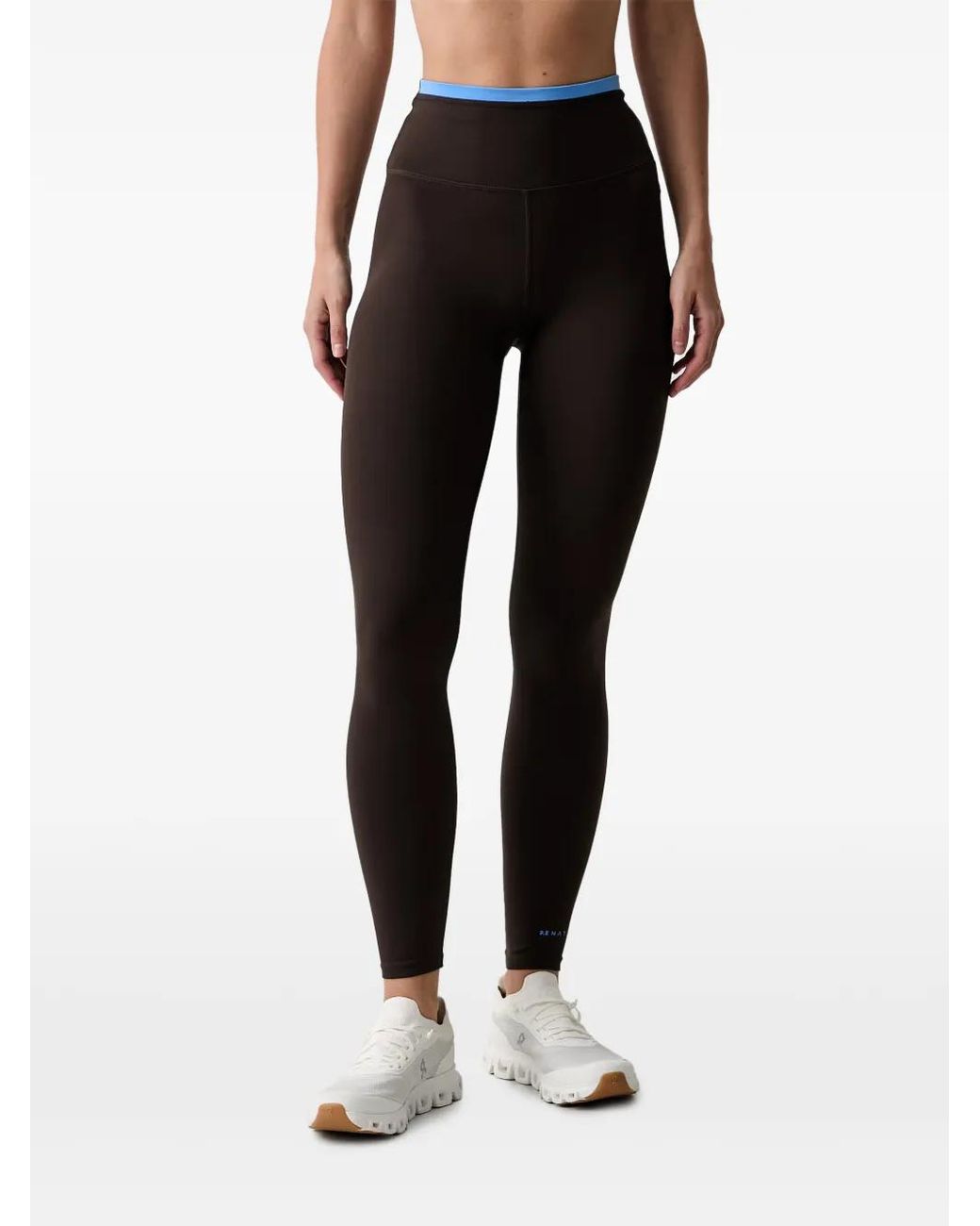 P.E Nation Black Vita Logo-Print High-Waisted Leggings