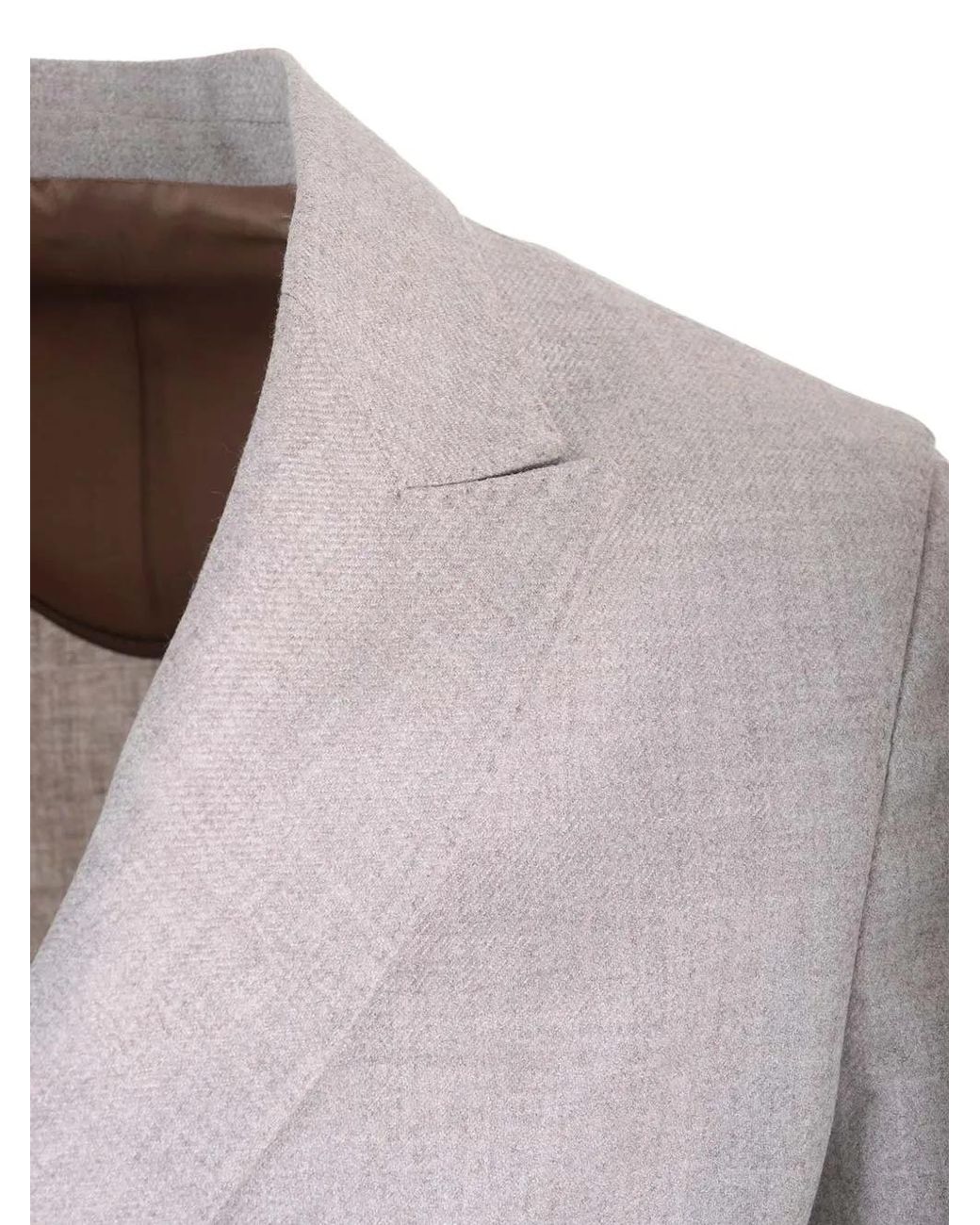 Barba Napoli Gray Double-Breasted Tailored Blazer for men
