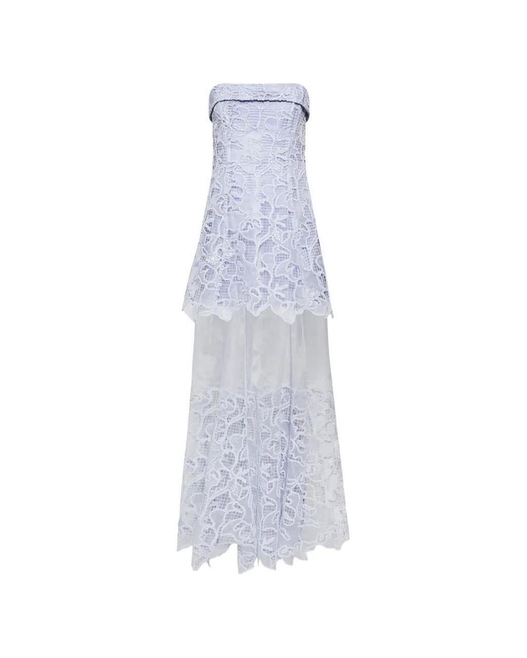 Jonathan Simkhai White Rennis Lace-Trimmed Maxi Dress