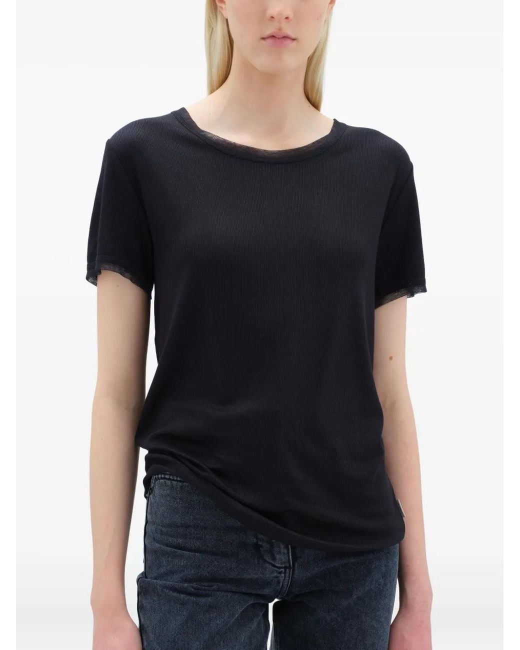 Remain Black Round-Collar T-Shirt
