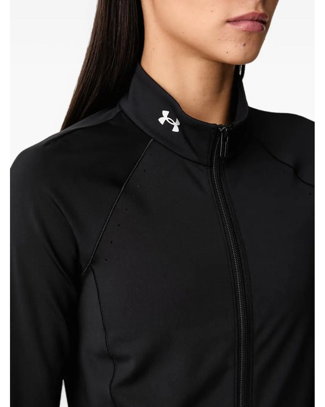 Under Armour Black Ua Vanish Elite Logo-Print Zip-Up Sweatshirt
