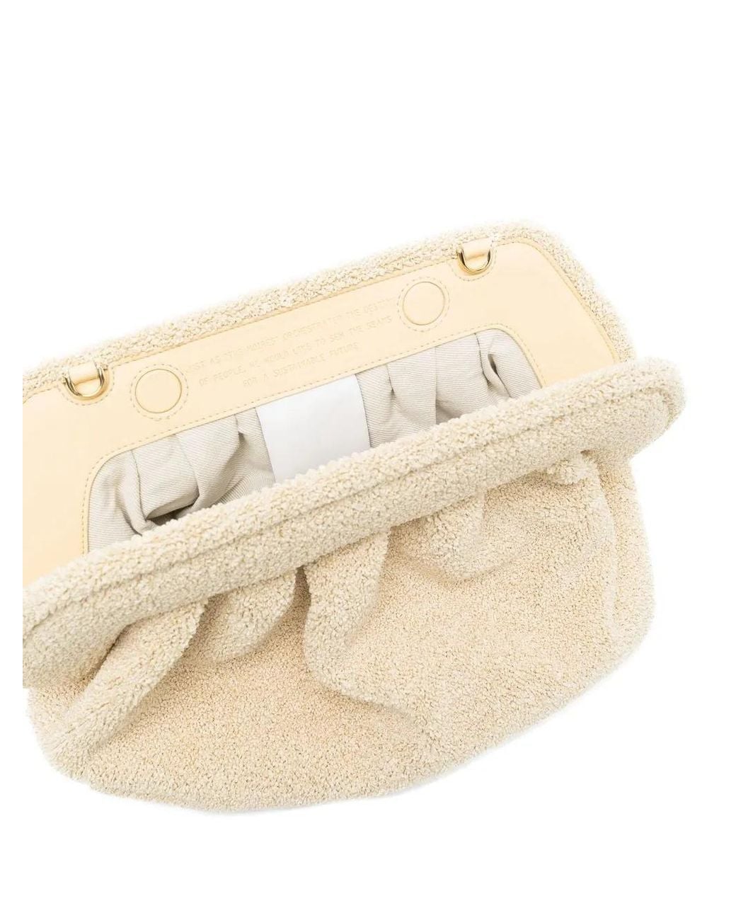 THEMOIRÈ Natural Re-Fur Clutch Bag