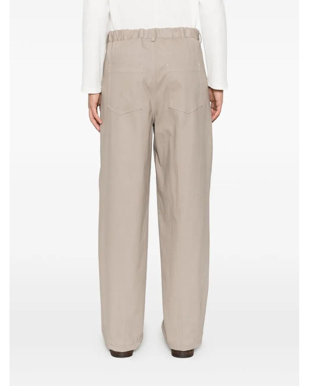 Hevò White Straight-Leg Trousers for men