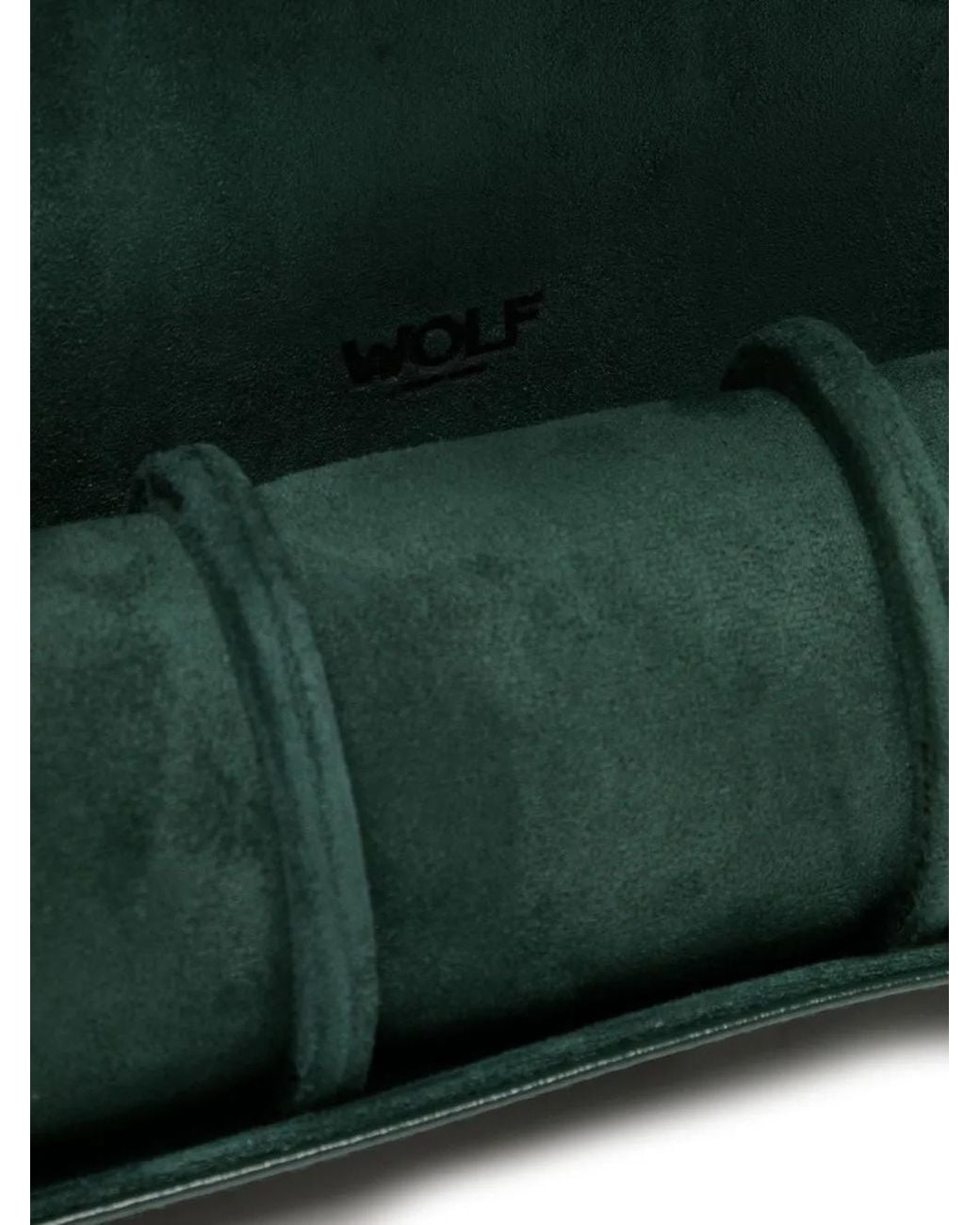 Wolf Green Crocodile-Embossed Watch Box for men